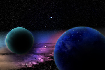 Planet in Space Sci-Fi