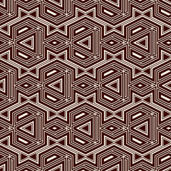 Ethnic, tribal seamless surface pattern. Native americans style background. Repeated geometric figures motif. Contemporary abstract wallpaper. Boho chic grid digital paper, textile print. Vector art