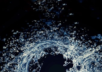 流動的な波と抽象的な水しぶきのクローズアップ Wall Mural K Yu 流動的な波と抽象的な水しぶきのクローズアップ Wall Mural K Yu