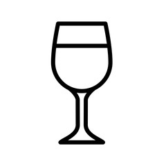 Wine glass icon line style