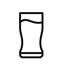 Beer glass icon line style