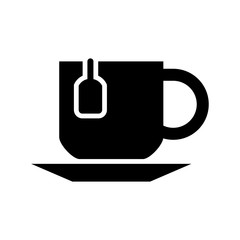 Fototapeta premium Tea cup icon glyph style