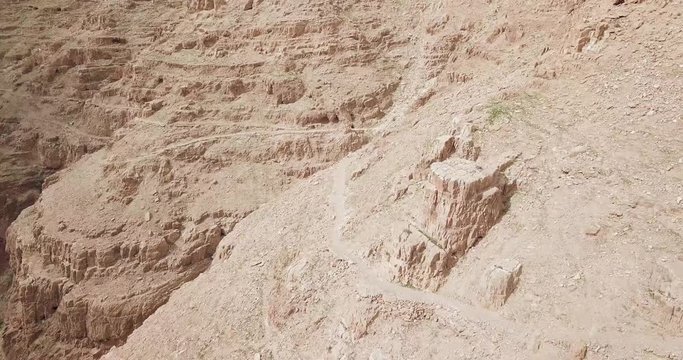Drone over the road between Jericho and Jerusalem.