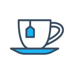 Tea cup icon filled outline style