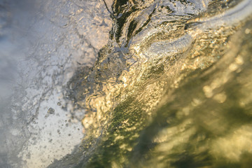 Splashing waves at sunrise, Sydney Australia