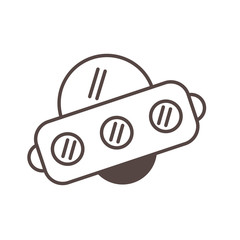 space ship line style icon
