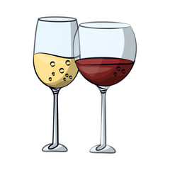 wine and champagne cups glasses toast
