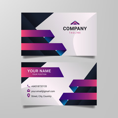 business card template trendy design vector