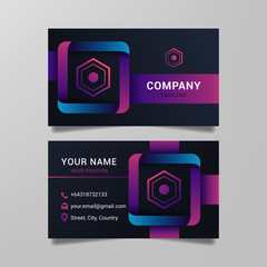 Fototapeta premium modern business card template with gradient color vector