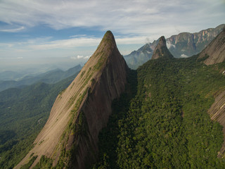 Different mountain. The different views of nature, mountains, forests. Escalavrado mountain, the National Park of the Organ in the State of Rio de Janeiro, Brazil, South America.