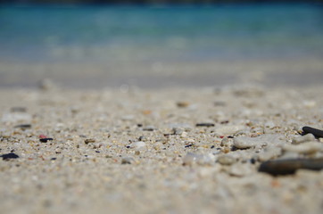 Fototapeta na wymiar Close up of Coral Sand on Beach