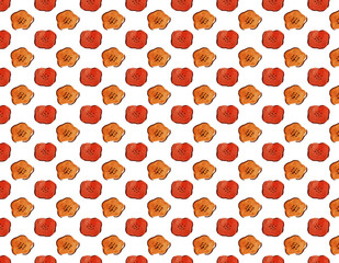 手描き水彩イラスト　花のパターンスウォッチ素材