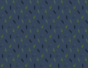 手描き水彩　植物の背景パターンスウォッチ素材