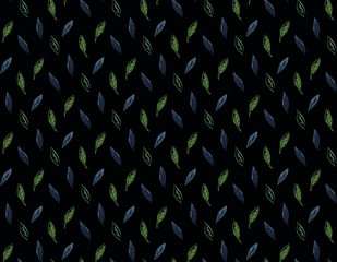 手描き水彩　植物の背景パターンスウォッチ素材