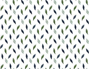 手描き水彩　植物の背景パターンスウォッチ素材