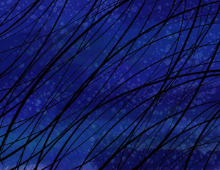 ファンタジーテイストの水彩風背景　ネイビー