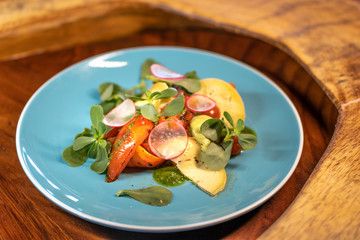 Roasted tomato and vegetables salad