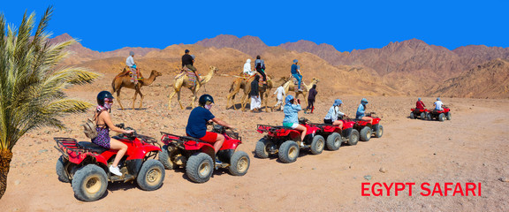 The people at quad tour in the desert in Egypt © Solarisys