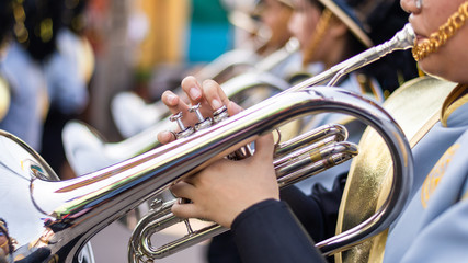 man playing the trumpet