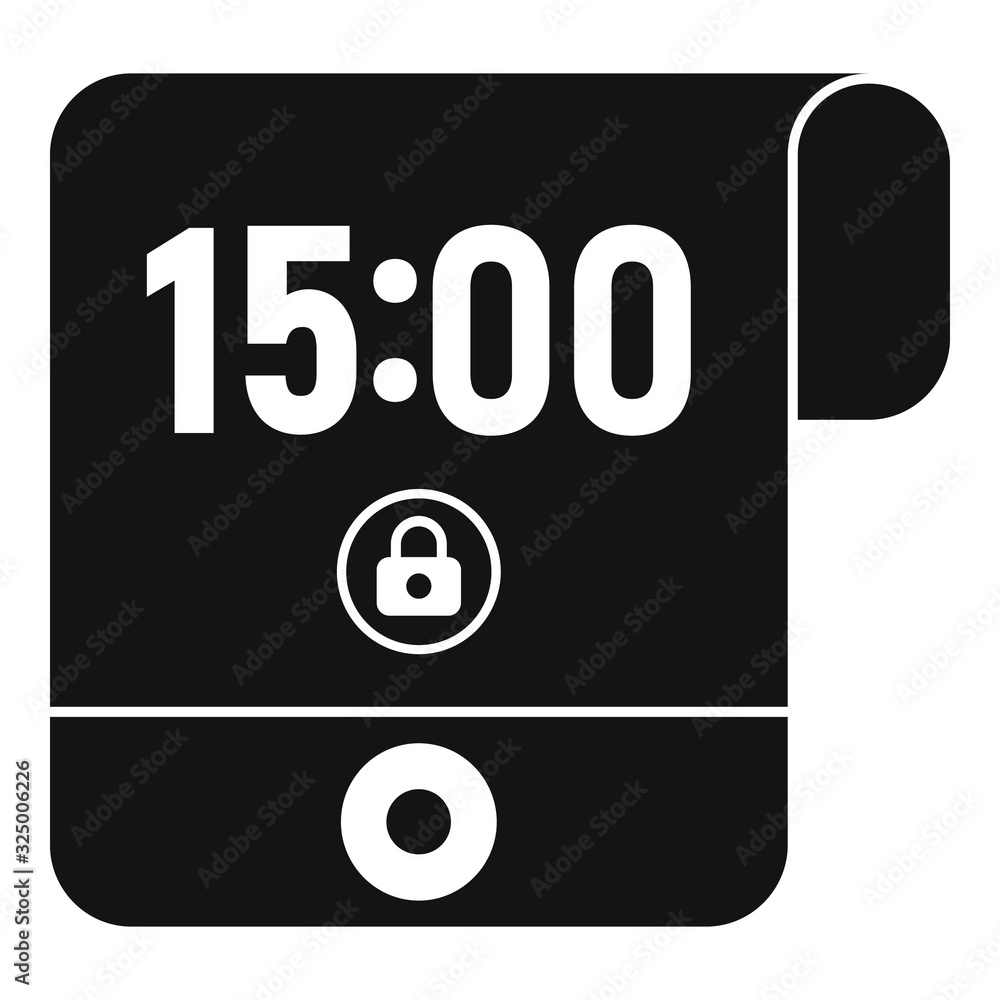 Poster contemporary flexible display icon. simple illustration of contemporary flexible display vector icon