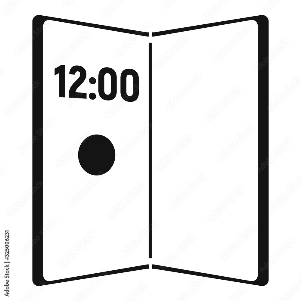 Poster artificial foldable display icon. simple illustration of artificial foldable display vector icon for