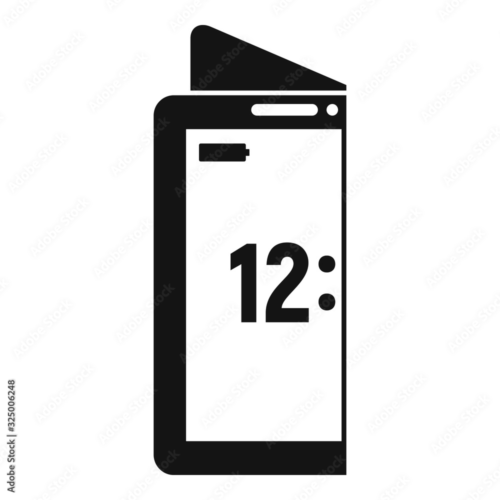 Poster creative flexible display icon. simple illustration of creative flexible display vector icon for web