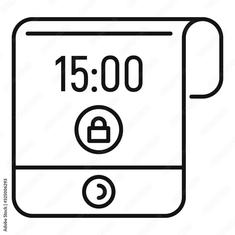 Poster contemporary flexible display icon. outline contemporary flexible display vector icon for web design
