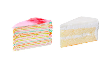  Cake isolated on white background  with clipping path include