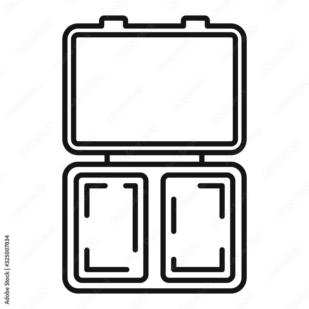 Poster food container icon. outline food container vector icon for web design isolated on white background