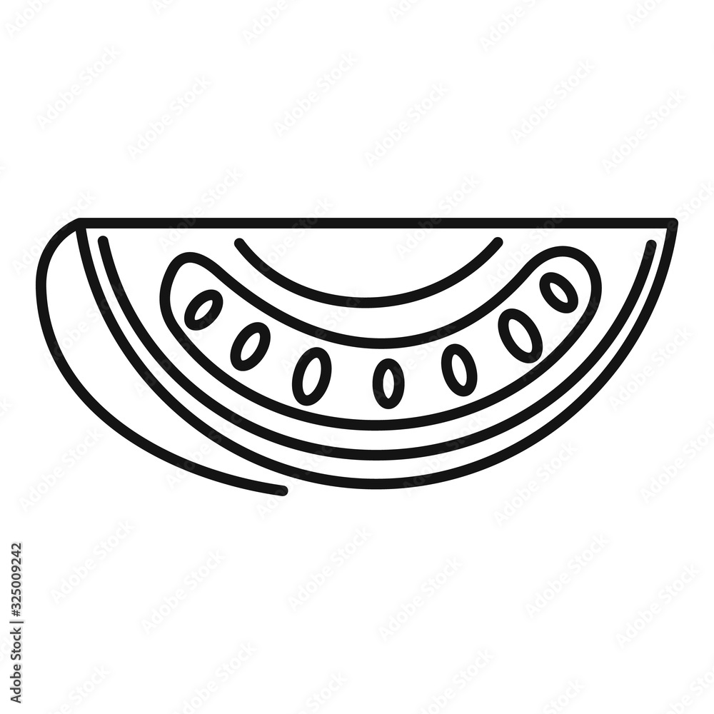 Poster slice tomato icon. outline slice tomato vector icon for web design isolated on white background