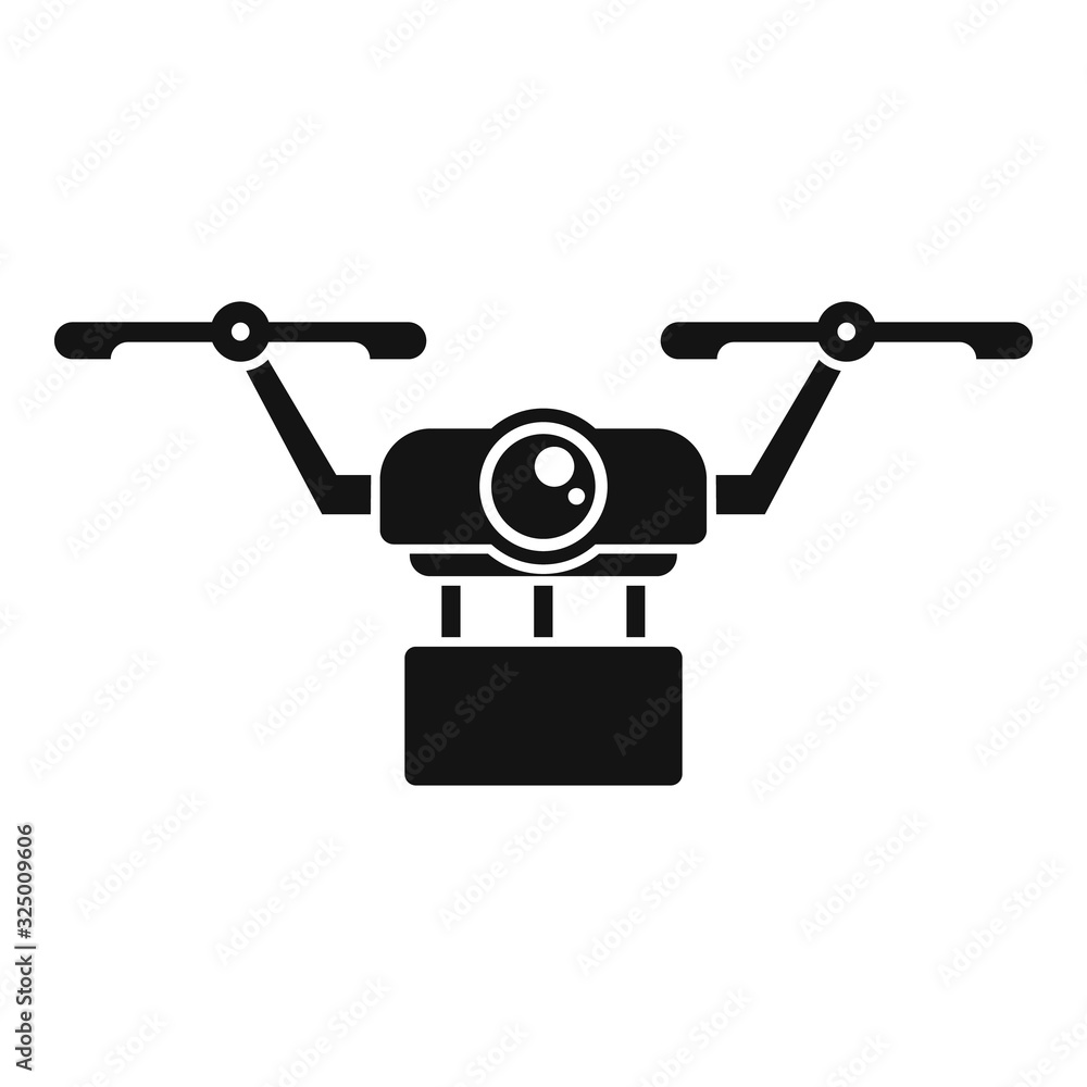 Poster logistic drone delivery icon. simple illustration of logistic drone delivery vector icon for web des