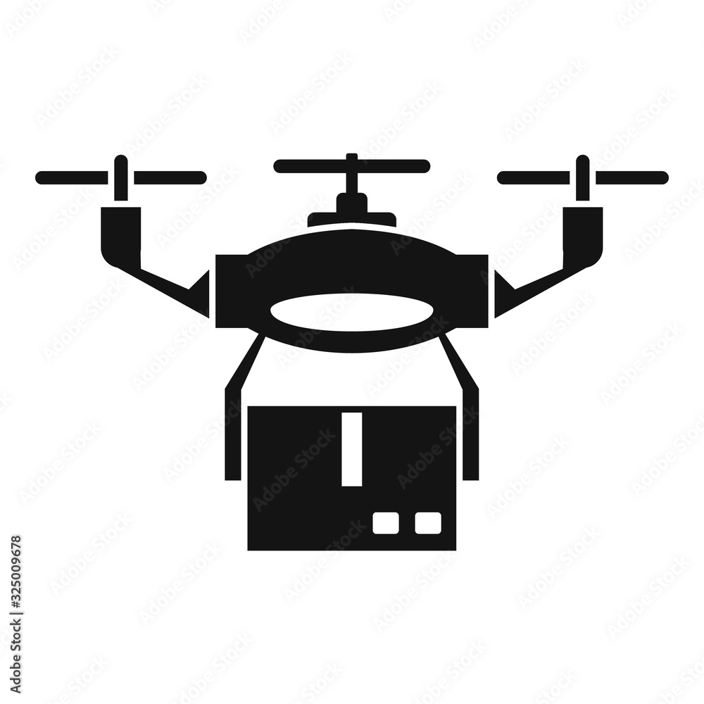 Canvas Prints drone shipping parcel icon. simple illustration of drone shipping parcel vector icon for web design 