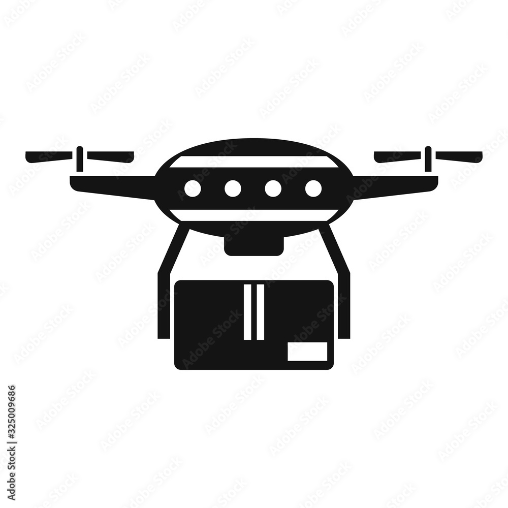 Poster turbine drone delivery icon. simple illustration of turbine drone delivery vector icon for web desig