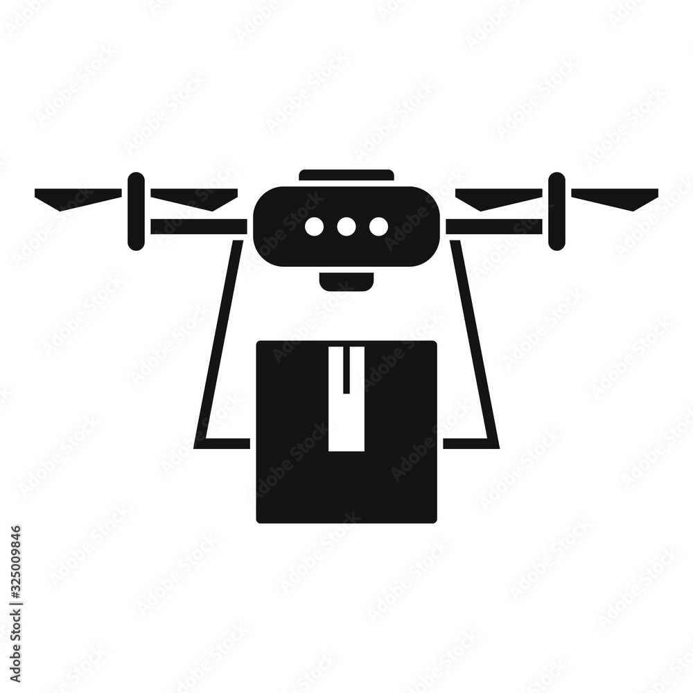 Poster export drone delivery icon. simple illustration of export drone delivery vector icon for web design 