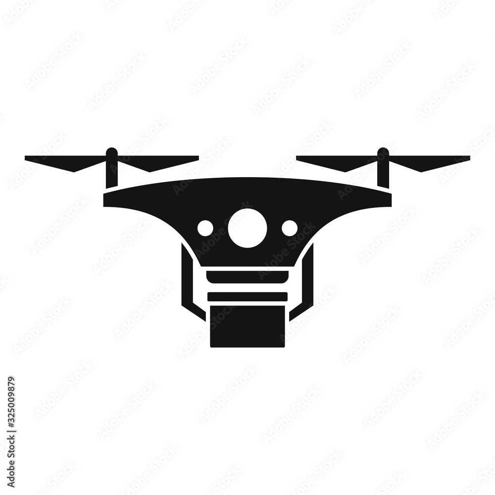 Canvas Prints City drone delivery icon. Simple illustration of city drone delivery vector icon for web design isolated on white background