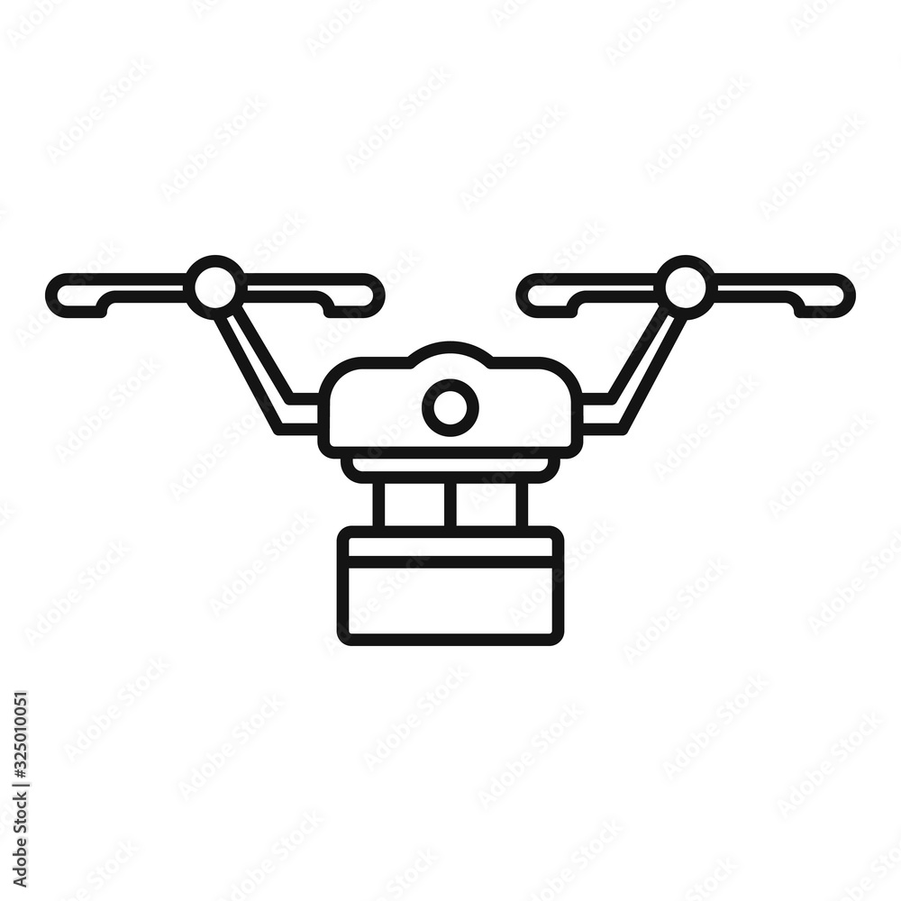 Poster logistic drone delivery icon. outline logistic drone delivery vector icon for web design isolated on
