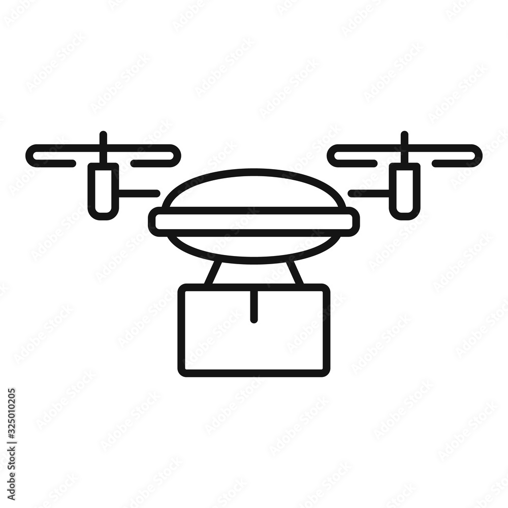 Poster express drone delivery icon. outline express drone delivery vector icon for web design isolated on w
