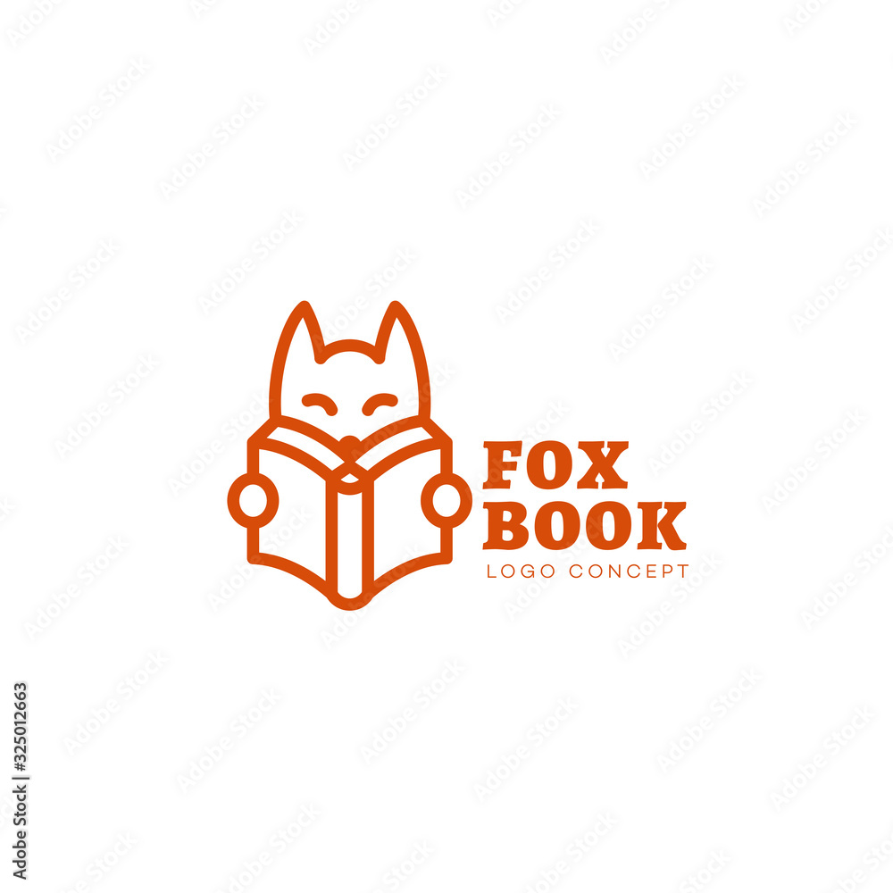 Poster fox book logo