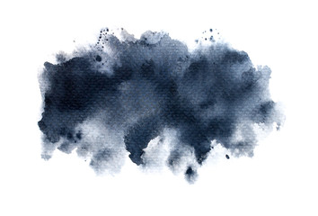 brush splash gray watercolor on paper.