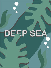 The background image of the deep-sea algae is ready to be used in graphics.