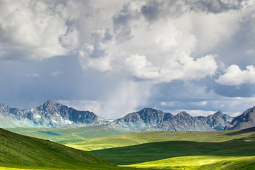 Deosai plains, plateau at 14,000 feet altitude next to great himalayas