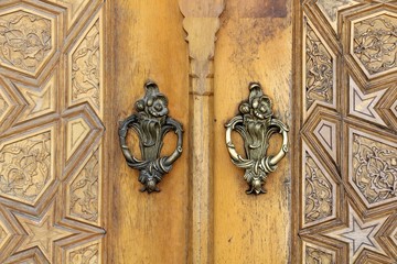 Detail of wooden door.