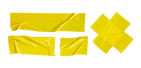 set of yellow duct tape 