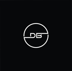 Outstanding professional elegant trendy awesome artistic black and white color DB BD initial based Alphabet icon logo. © FinalDesignz