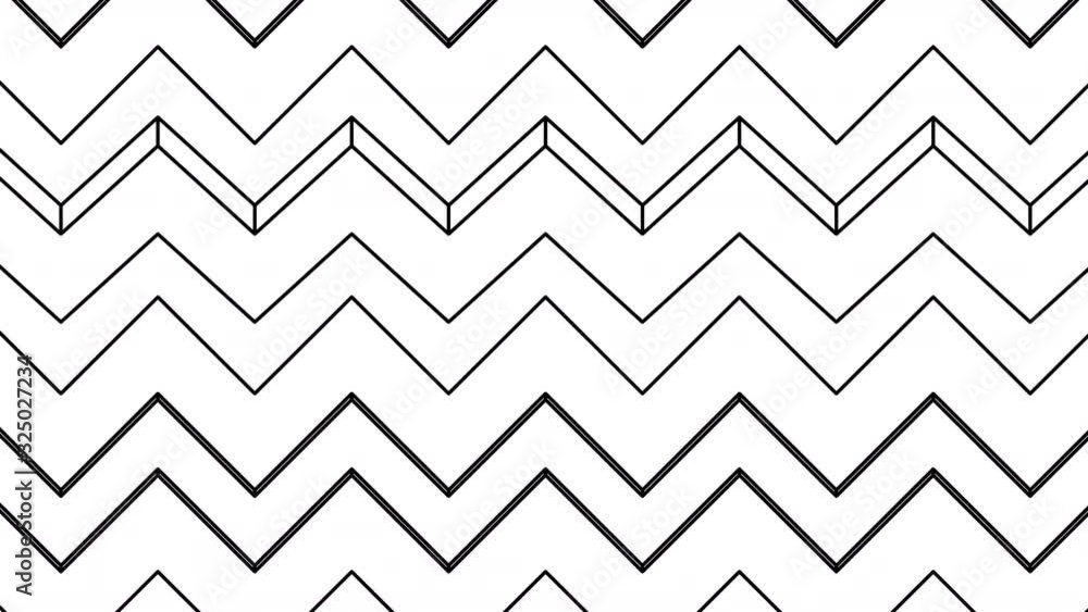 Poster abstract background design with zigzag shapes, seamless looped 4k animation