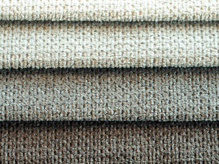 Texture of fabric examples for upholstered furniture.