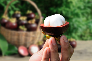 Mangosteen taste delicious. Top locations in Thailand.