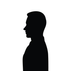 Side of man silhouette vector
