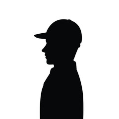 Side of man silhouette vector