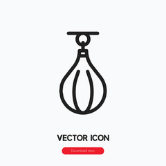 Punching ball icon vector. Linear style sign for mobile concept and web design. Punching ball symbol illustration. Pixel vector graphics - Vector.